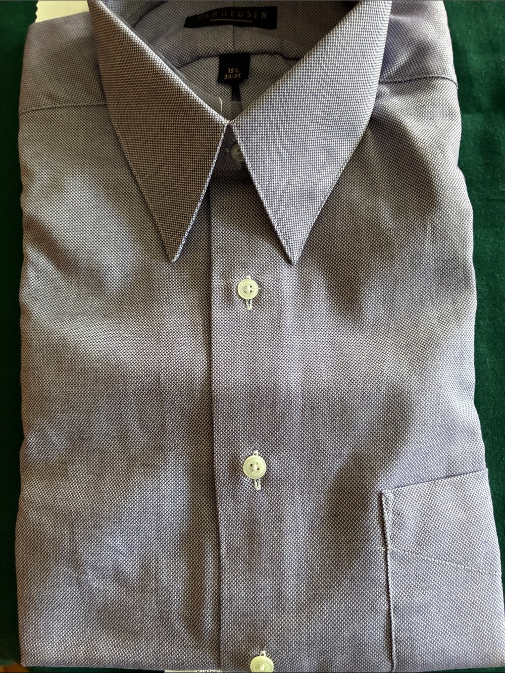 Van Heusen Men's Light Lavender Dress Shirt - Point Collar